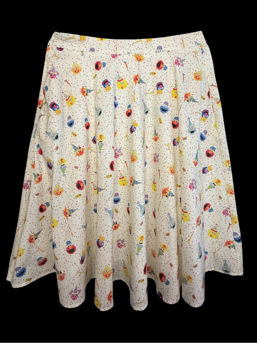 Tulip B Sesame Street Party Print A-Line Skirt Back To School Retro Style NWT